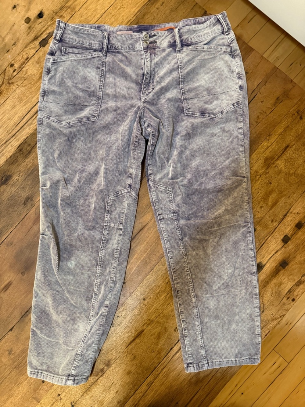 Pilcro Straight-Leg Pants in Washed Gray